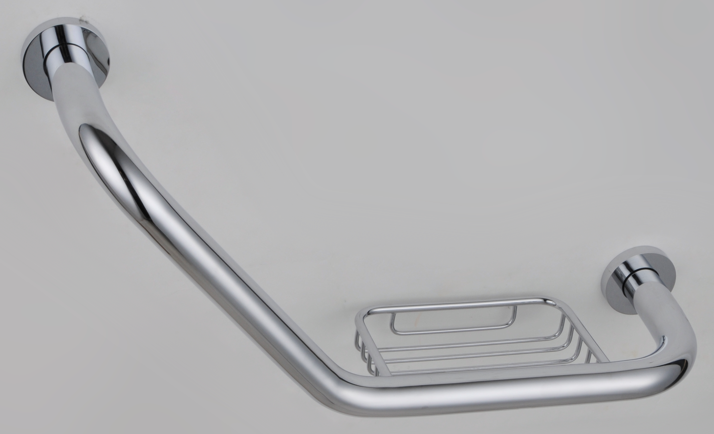 Grab rail with soap holder - chrome (RA7004)